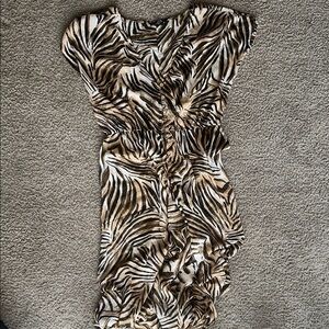 Kendall & Kylie Black and White Ruched Wrap Coverup